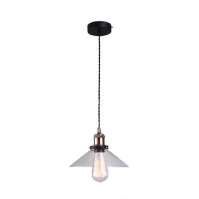 Светильник с стеклянным плафоном, бронза Е27 (058-063)