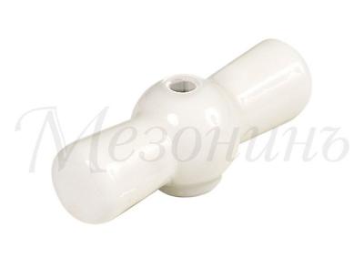 Ретро ручка для поворотного выключателя Мезонин, фарфор, белый