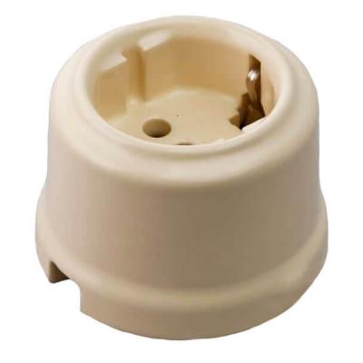 Ретро розетка электрическая Retrika керамика слоновая кость