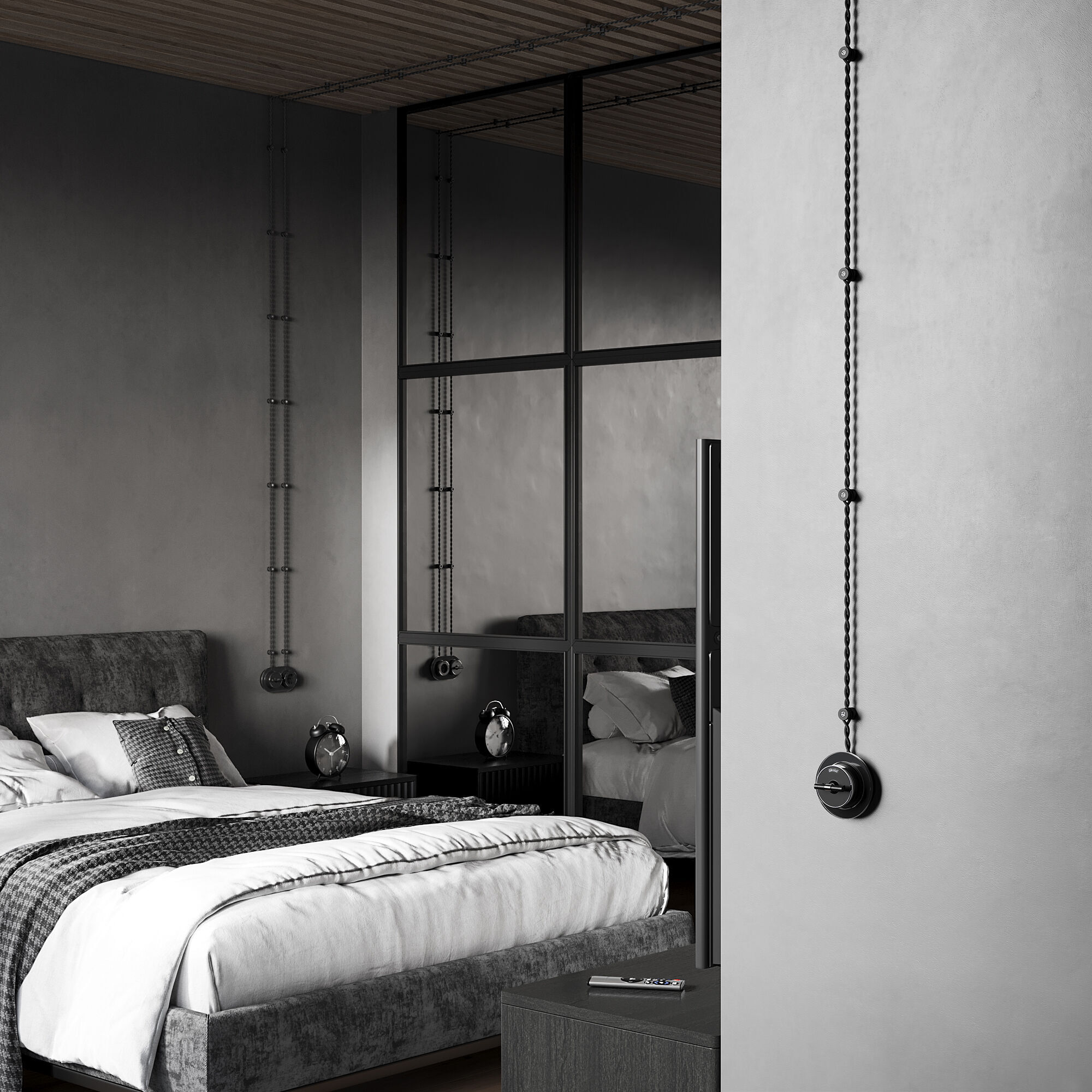 Качественная картинка Комплект изоляторов Werkel пластик 100 шт., черный матовый Vintage