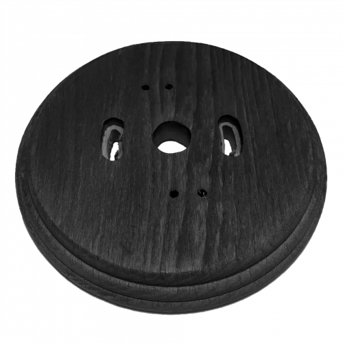 Ретро подложка Bironi, R, коллекция Ришелье, дерево, овал, угольно-черный