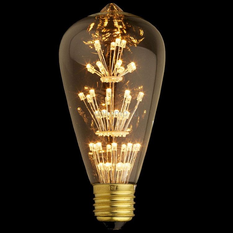 Качественная картинка Лампочка LED Лофт IT, E27, 3W, прозрачная