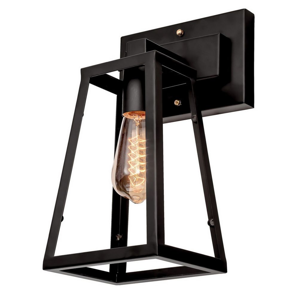 Качественная картинка LOFT IT Бра  1x60W Цоколь E27 L 170 W 190 H 400 Металлическая арматура, цвет - черный матовый. Стекл