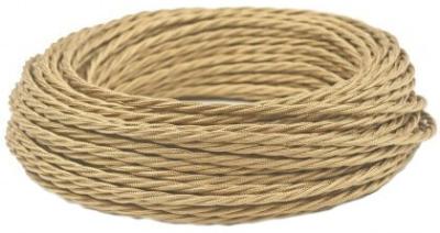 Ретро провод витой Interior wire бронзовый шелк