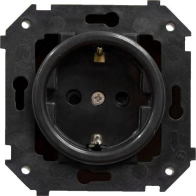 Ретро розетка электрическая Bironi, коллекция Шедель, пластик, скрытый монтаж, черный Ретро розетка электрическая Bironi, коллекция Шедель, пластик, скрытый монтаж, черный