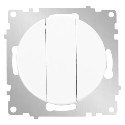 Выключатель 3-клавишный, цвет белый