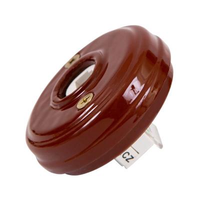 Ретро розетка компьютерная Мезонин, коллекция Новая Голландия, фарфор, без подъем.рамки, коричневый