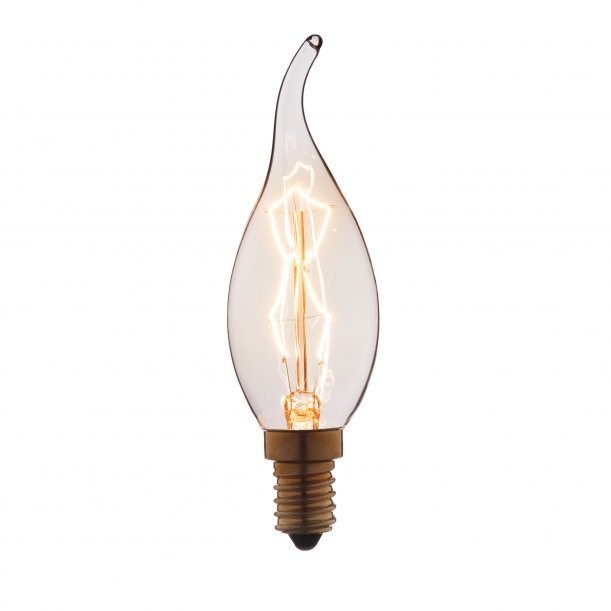 Качественная картинка Лампочка Эдисона Лофт IT Свеча на ветру, E14, 40W, прозрачная