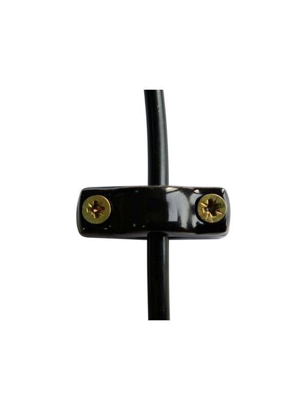 Качественная картинка Универсальный керамический крепеж для кабеля, провода Леанза, цвет nero (черный)