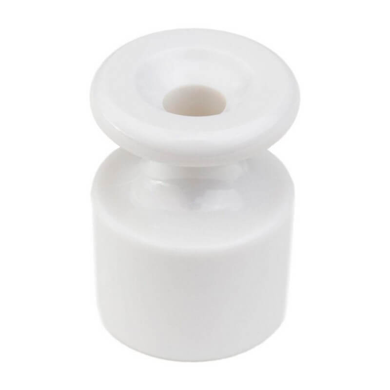 Качественная картинка Изолятор для наружного монтажа Bironi RF, пластик, белый (тонкая стенка)