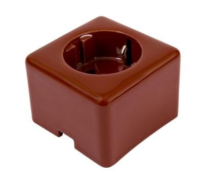 Ретро розетка Мезонин, серия QUADRA, коллекция Новая Голландия, фарфор, коричневый