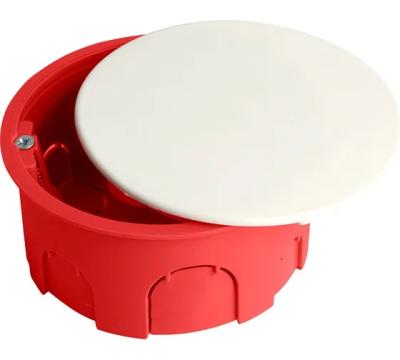 Коробка распределительная Greenel D80х40мм для полых стен с пластиковыми зажимами, красный