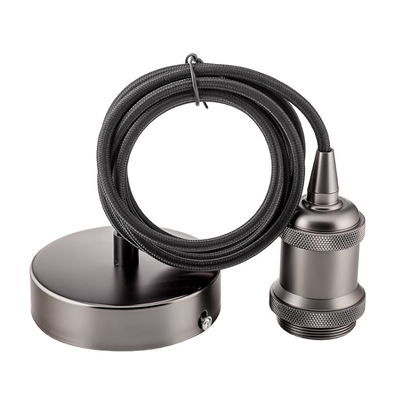 Качественная картинка Подвес потолочный Sun Lumen, E27, длина 70, черный (арт. 056-595)