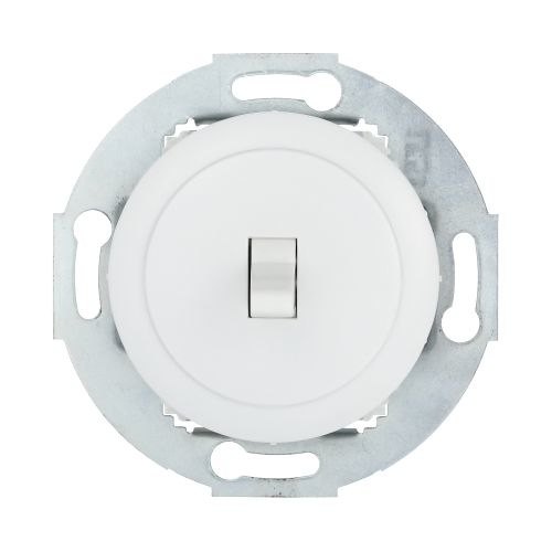 Выключатель LKstudio рычажковый, серия Vintage, внутренний монтаж, пластик, белый