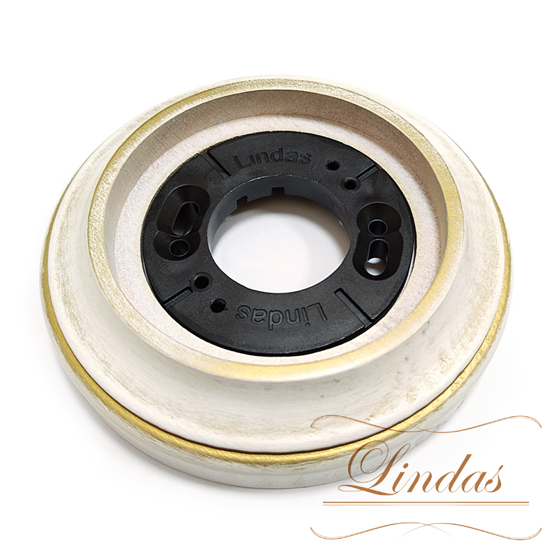 Ретро рамка Lindas, дерево, наружный монтаж, белая патина с золотом