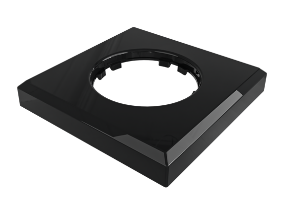 Ретро рамка Мезонин, серия Лахта, коллекция Геометрика, пластик, прямоуг., внутр. монтаж, черный