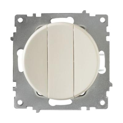 Выключатель 3-клавишный, цвет бежевый