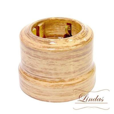 Ретро розетка электрическая Lindas керамика кедр Ретро розетка электрическая Lindas керамика кедр