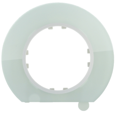 Рамка LKstudio, серия Vintage, круглая, оконечная, светлое стекло