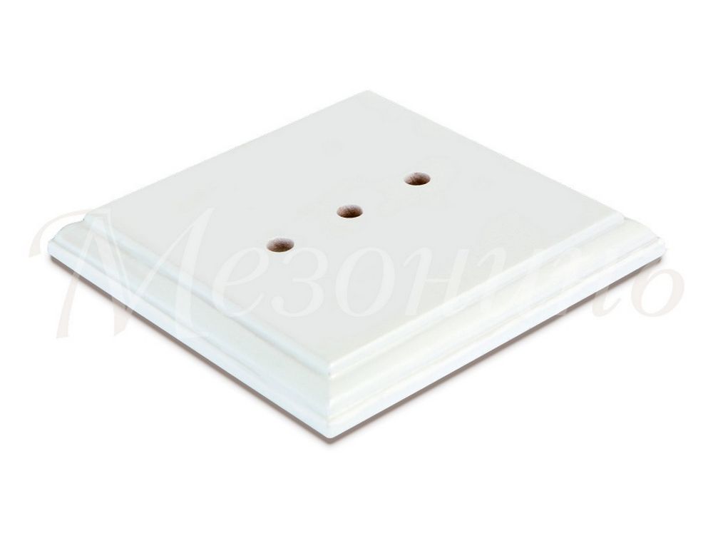 Ретро подложка Мезонин, коллекция Престиж, дерево, квадратная, белый