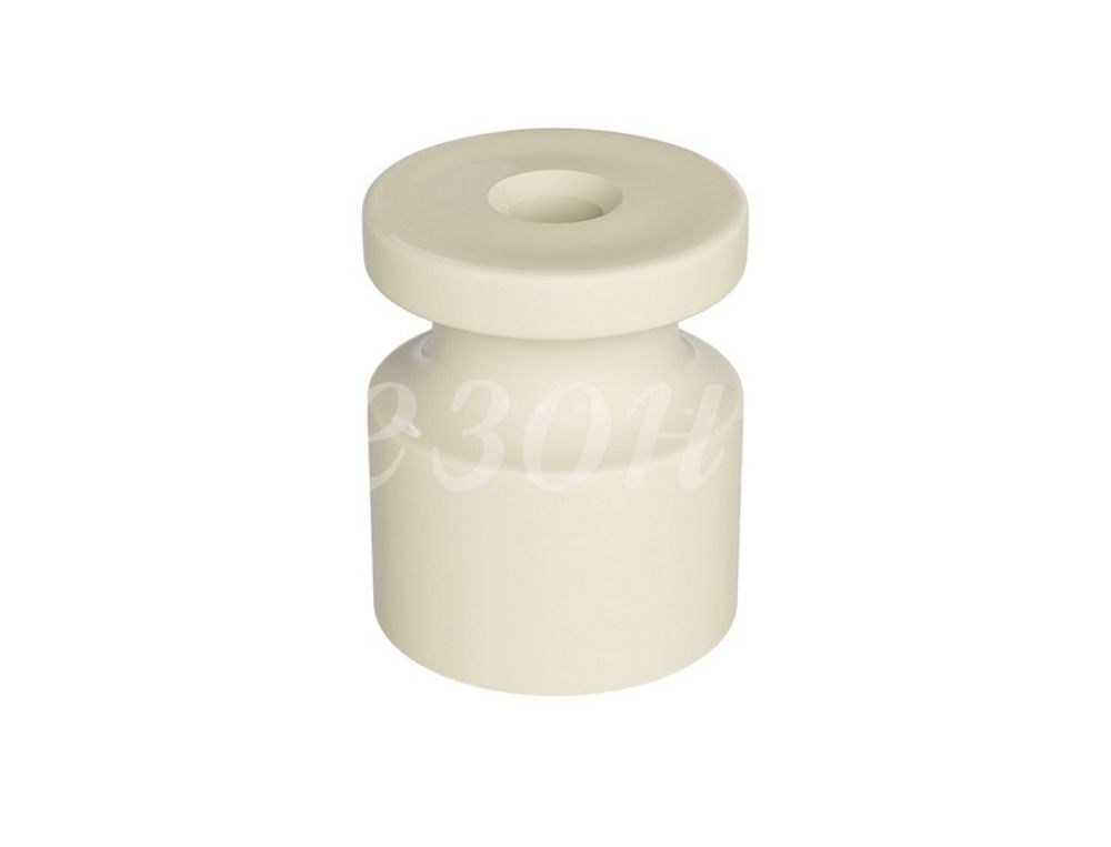 Качественная картинка Ретро изолятор Мезонин, коллекция Усадьба, пластик, D20х24мм, слоновая кость