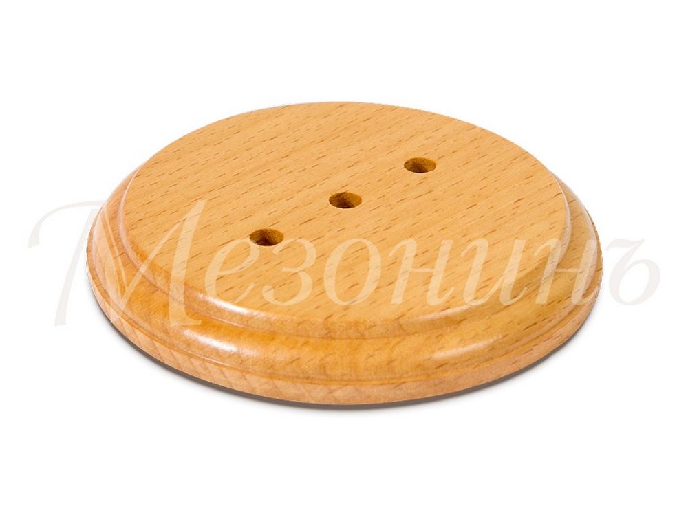 Ретро подложка Мезонин, коллекция Элегант, дерево, круглая, бук натуральный
