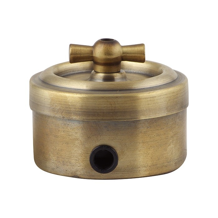 Качественная картинка Ретро выключатель Retrika, коллекция Vintage Metal, бронза