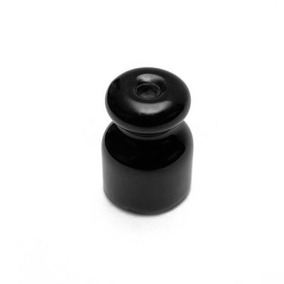 Изолятор Salvador, фарфор, черный с шурупом (IS11BL)