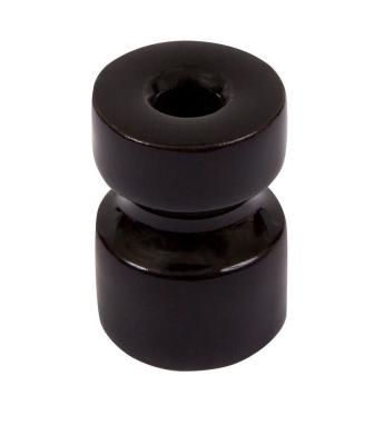 Ретро изолятор Мезонин, коллекция  Cilindro, фарфор, D20х25мм., черный