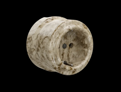 Ретро розетка электрическая Аврора, фарфор,  дворцовый мрамор Ретро розетка электрическая Аврора, фарфор,  дворцовый мрамор