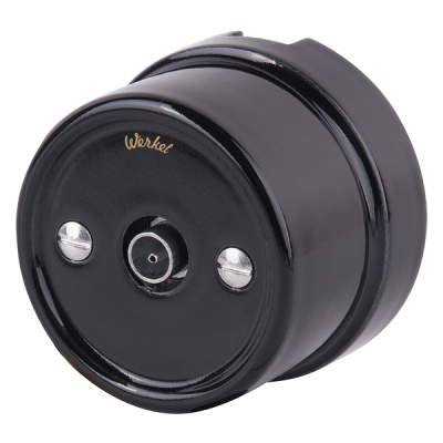 Ретро розетка ТВ Werkel, керамика, черный