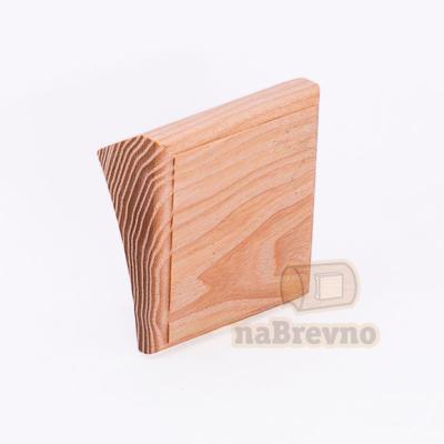 Ретро накладка карниз naBrevno K2(sm) со смещенным центром на бревно, квадрат, ясень