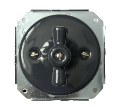 Ретро выключатель Retrika, Colony, внутренний монтаж, керамика, серый Ретро выключатель Retrika, Colony, внутренний монтаж, керамика, серый