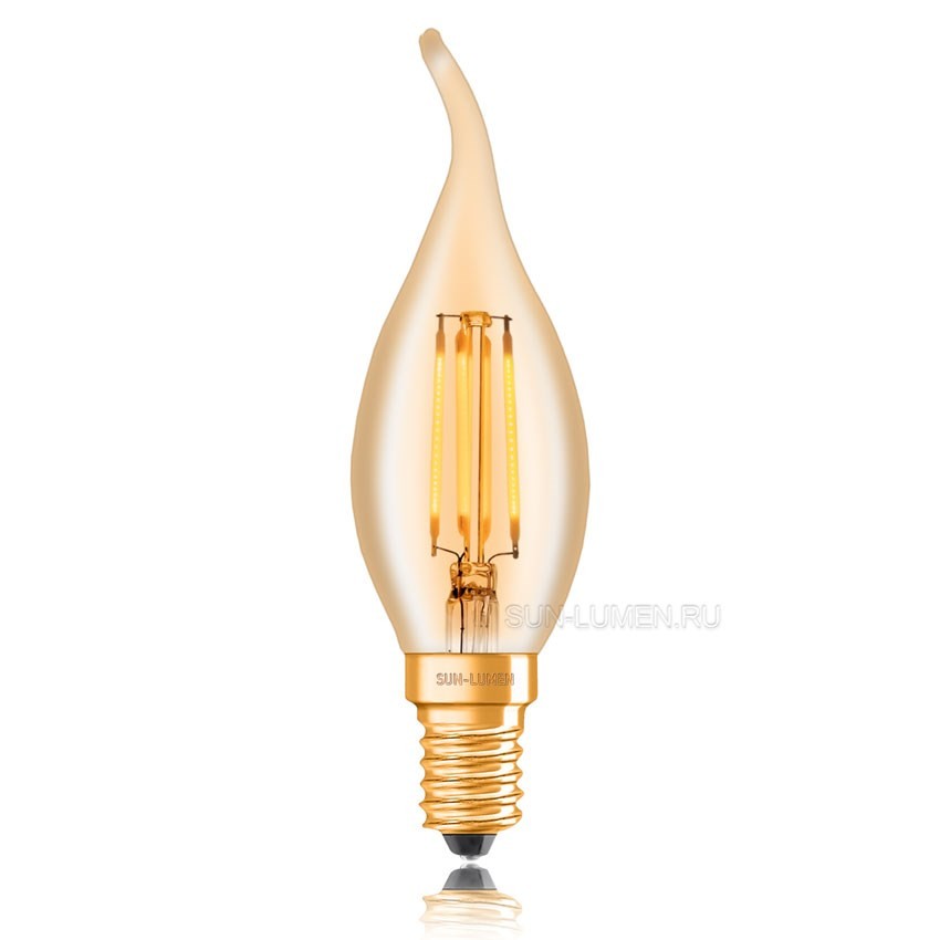 Качественная картинка Лампочка LED Sun Lumen, E14 (60W), золотая, арт. 057-349