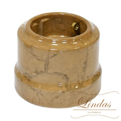 Ретро розетка электрическая Lindas керамика капучино Ретро розетка электрическая Lindas керамика капучино