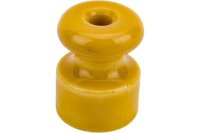 Ретро изолятор Мезонин, фарфор, коллекция Новая Голландия, D18,5х24мм, песочное золото