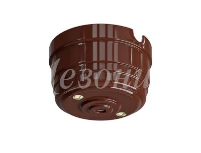 Корпус розетки потолочной Мезонин, фарфор, c подъемной рамкой, коричневый