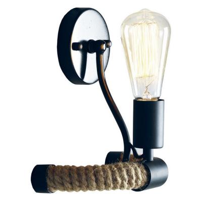 LOFT IT Бра  1x40 Вт Цоколь E27 D 250 H 1500 Металлическая арматура, цвет - черный, пеньковый канат LOFT IT Бра  1x40 Вт Цоколь E27 D 250 H 1500 Металлическая арматура, цвет - черный, пеньковый канат