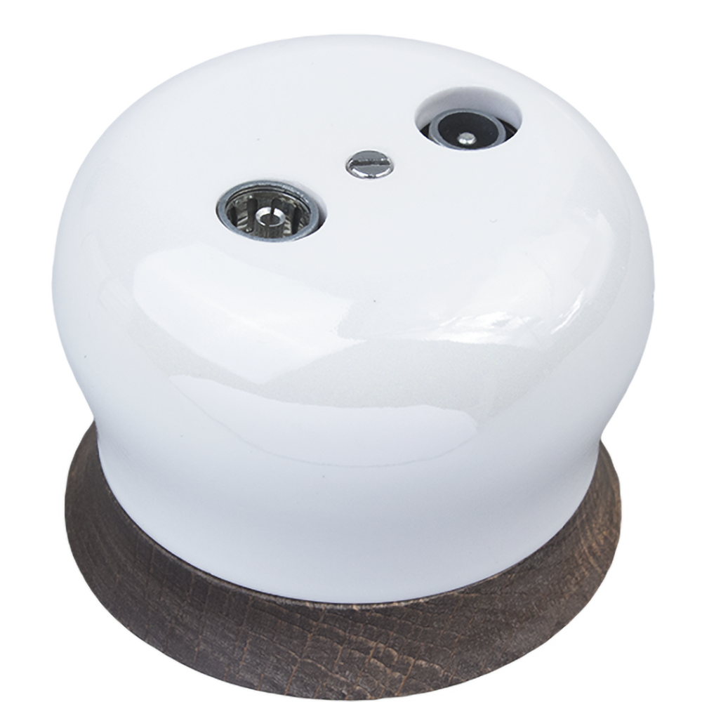 Ретро розетка ТВ Bironi, коллекция Фаберже, керамика перламутр Ретро розетка ТВ Bironi, коллекция Фаберже, керамика перламутр