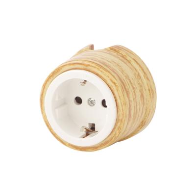 Ретро розетка электрическая Salvador "Ретро", фарфор, наружний монтаж, забрано, под заказ