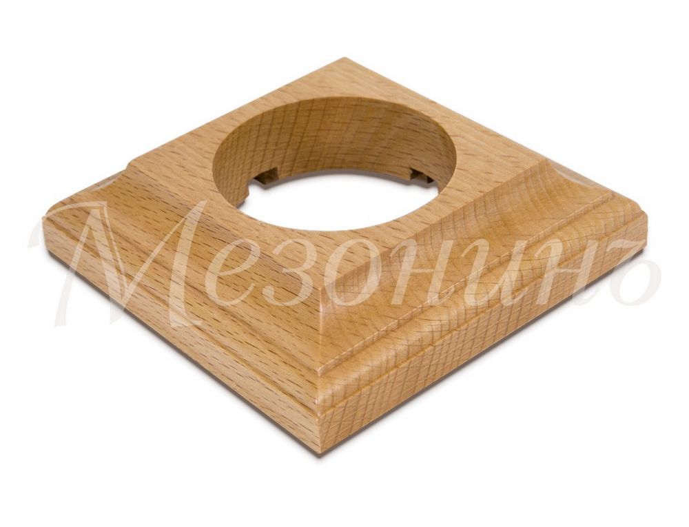 Ретро рамка Мезонин, коллекция Престиж, дерево, квадратная, наружный монтаж, бук натуральный