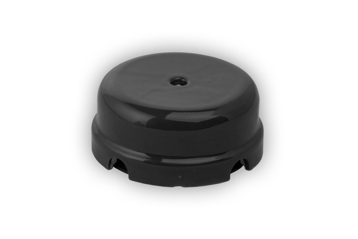 Ретро коробка распределительная Retrika, керамика, черный матовый