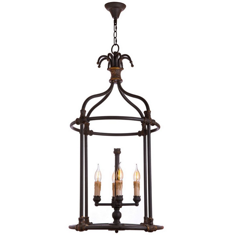 Качественная картинка LOFT133 Люстры Подвесные люстры 4x40 Вт Цоколь E14 H 937 D477 Металлическая арматура цвета бронзы