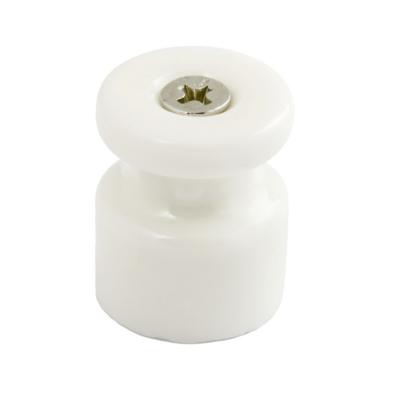 Ретро изолятор Мезонин фарфор, с саморезом, D18,5х24мм, белый