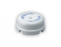 Ретро коробка распределительная Retrika, керамика, белый декор синий 2