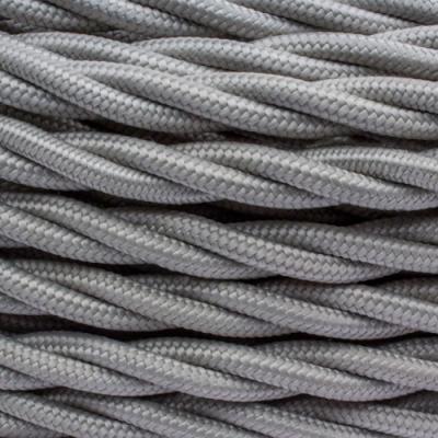 Ретро провод витой Bironi титан матовый