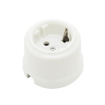 Ретро розетка Sun Lumen, керамика, белый Ретро розетка Sun Lumen, керамика, белый