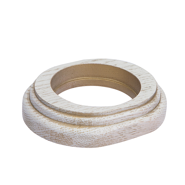 Ретро рамка Salvador, дерево, овальная, наружный монтаж, выбеленный дуб с золотой патиной