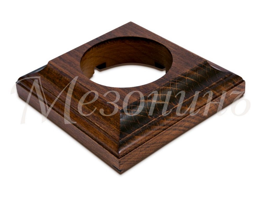 Ретро рамка Мезонин, коллекция Престиж, дерево, квадратная, наружный монтаж, дуб темный