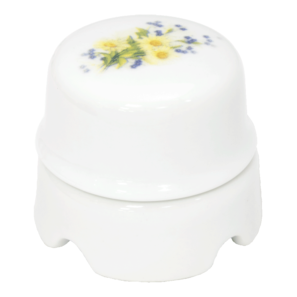 Ретро коробка распределительная Salvador, фарфор, белый, коллекция "Ромашка"